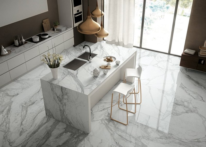 concrete marble flooring